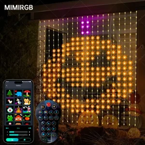 Smart LED RGB Curtain music Programmable Fairy Lights